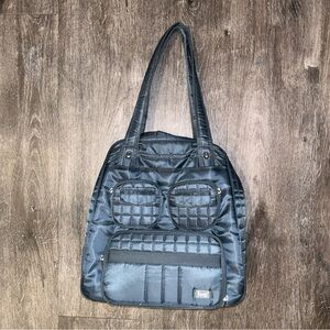 Lug Puddle Jumper Gray Travel Tote Weekender Overnight Bag Gym 15" x 15" x 7"